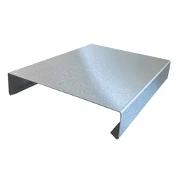 Mauerabdeckung aus Edelstahl k240 geschliffen Kantbleche